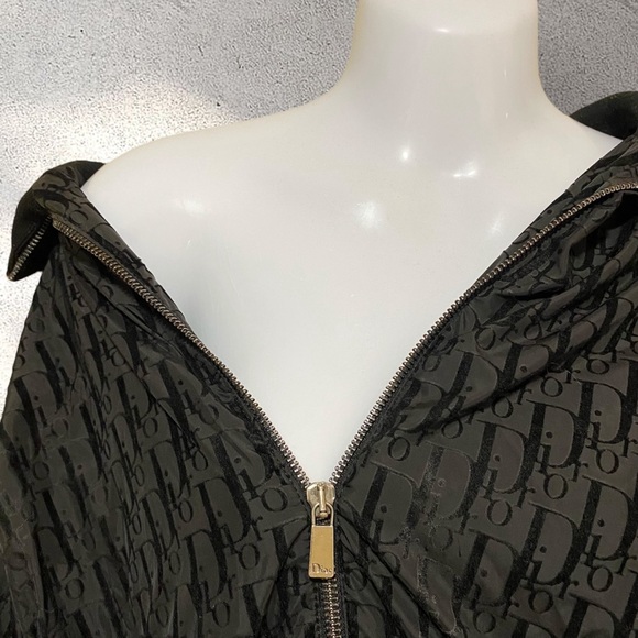 Authentic Christian Dior Zip Up Jacket w/ Velvet Lettering Detail - Picture 2 of 8